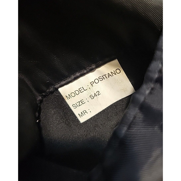 Alfani for Macy’s Buttery Soft Men's Leather Blazer Jacket Coat Black Size S42 - Picture 6 of 7